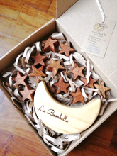 Cargar imagen en el visor de la galería, Luna y estrellas mini - Natural/dorado/príncipe de paz