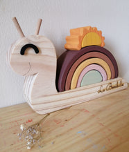 Cargar imagen en el visor de la galería, Caracol arcoiris Boho mint