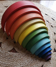 Cargar imagen en el visor de la galería, Arcoiris Waldorf de madera -  gama arcoiris