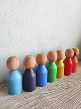 Cargar imagen en el visor de la galería, Set de 7 personitas arcoiris