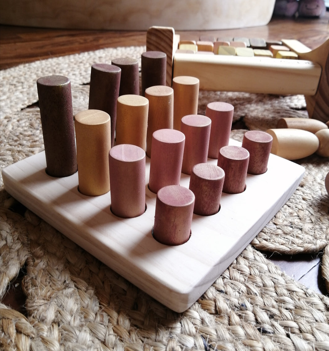 Encaje de cilindros 16 piezas - terra rosa